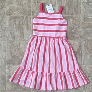 Zara Pink and White Striped Kids Dress
